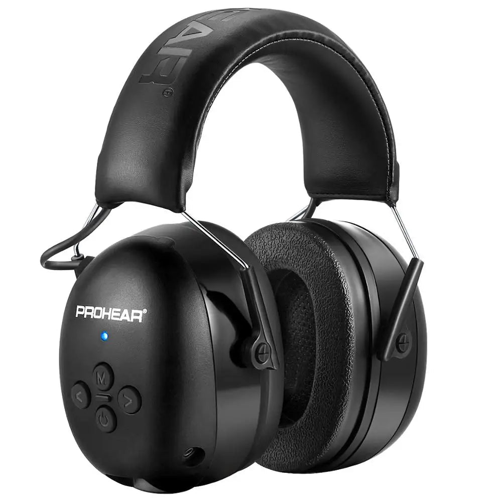 Casque anti-bruit Bluetooth CAN noir avec protection NRR 25dB, autonomie 40h et écoute de musique, casque électronique antibruit