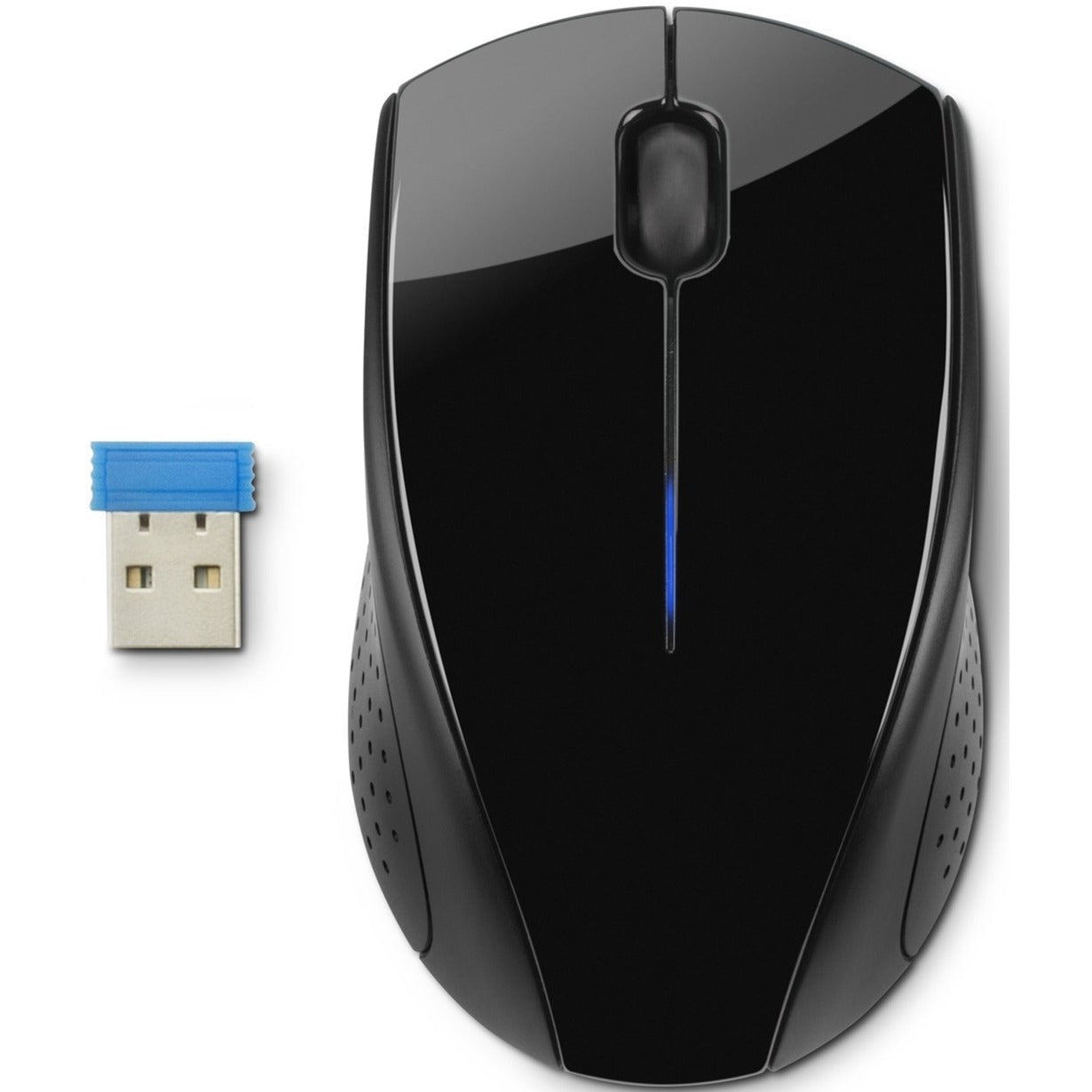 Souris sans fil HP Wireless Mouse 220 noire avec résolution 1300 dpi, accessoire électronique pour ordinateur.