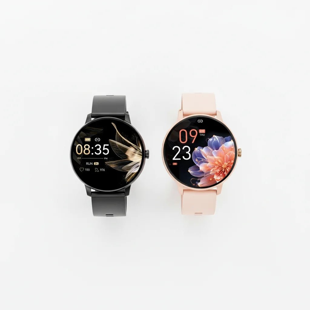 Montre connectée Kayrox Pro de test-high tech avec écran élégant, fonctionnalités sport et santé, étanche IP68, suivi cardio et SpO2