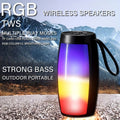 Enceinte Bluetooth CTN avec lumières RGB, effets LED, son immersif à 360°, double enceinte TWS, pour audio et vidéo.
