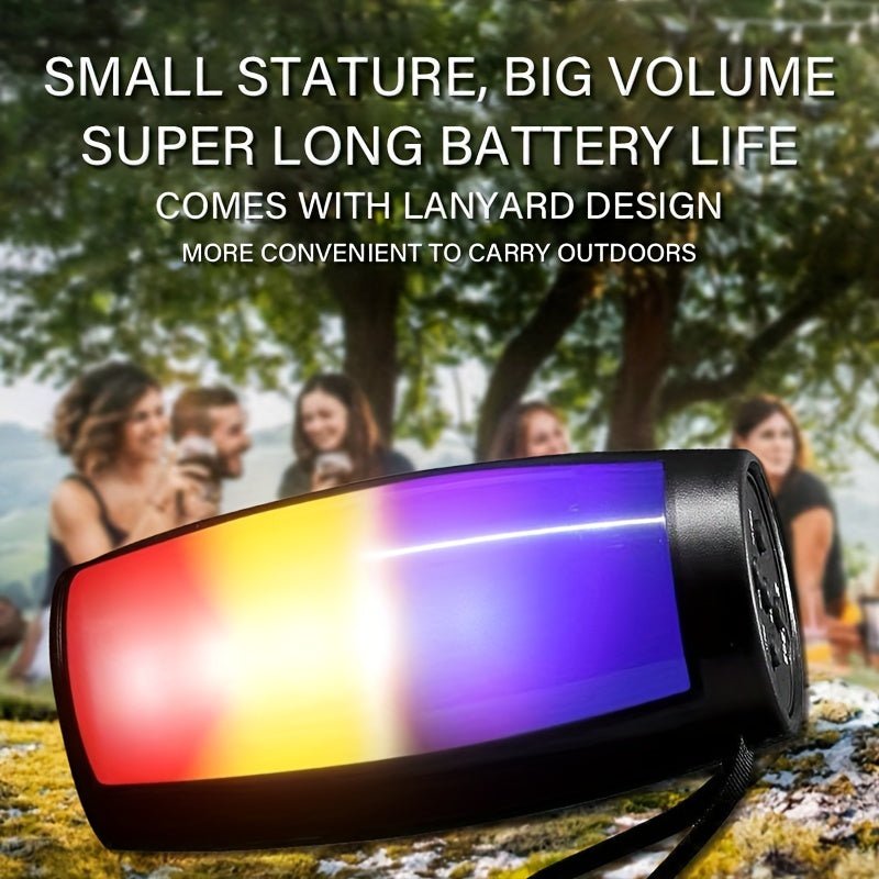 Enceinte Bluetooth CTN avec effets LED RGB, son immersif à 360°, double enceinte TWS, pour audio et vidéo.