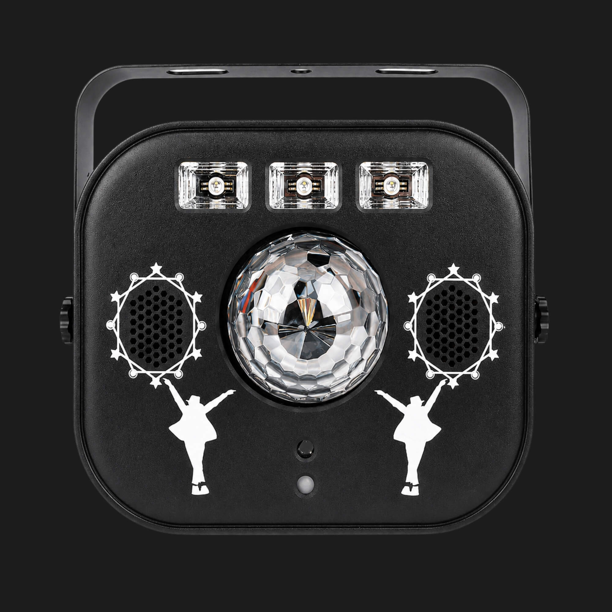 Projecteur laser DJ X22 5-en-1 StarshineLasers avec enceinte Bluetooth, lumière UV, stroboscope et effets disco pour fêtes.
